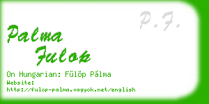 palma fulop business card
