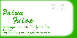 palma fulop business card